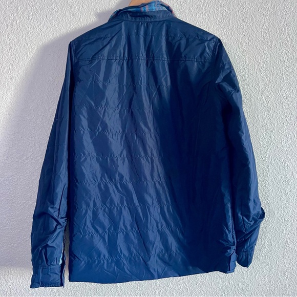 Quicksilver Blue and Red Plaid Reversible Shirt Jacket Size L - Picture 5 of 6